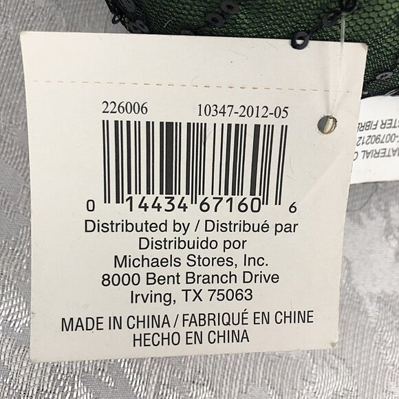 Celebrate It Sequin Black and Green Victorian Style Mini Top Hat on a Headband - Picture 6 of 10